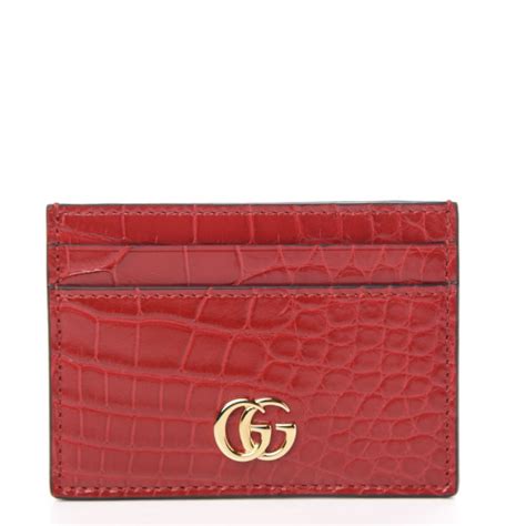 gucci alligator card holder.